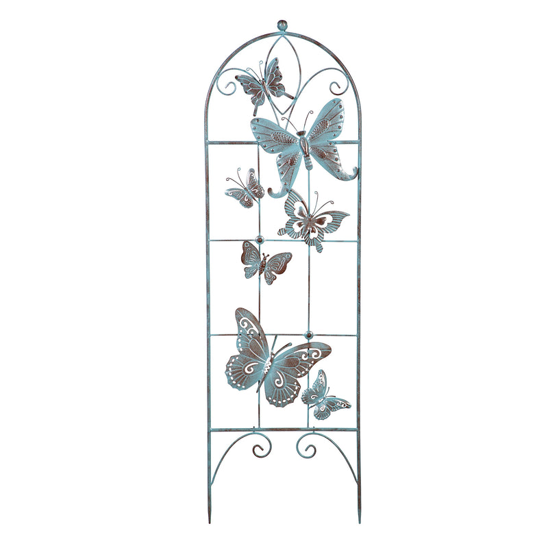 Metal Butterfly Trellis with Verdigis Finishing