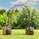 Metal Song Bird Arbor With Planters