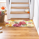 Indoor/Outdoor Fall Florals Polypropylene Accent Rug 24"x42"