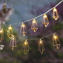 Battery Operated Metal String Lights, Square Shape
