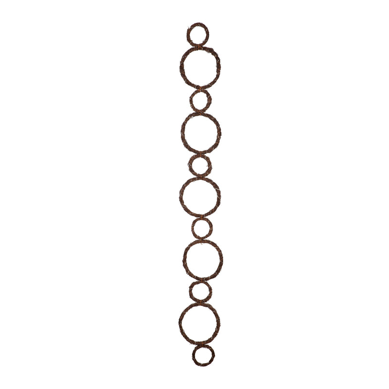 Large and Small Circle Grapevine Lighted Garland