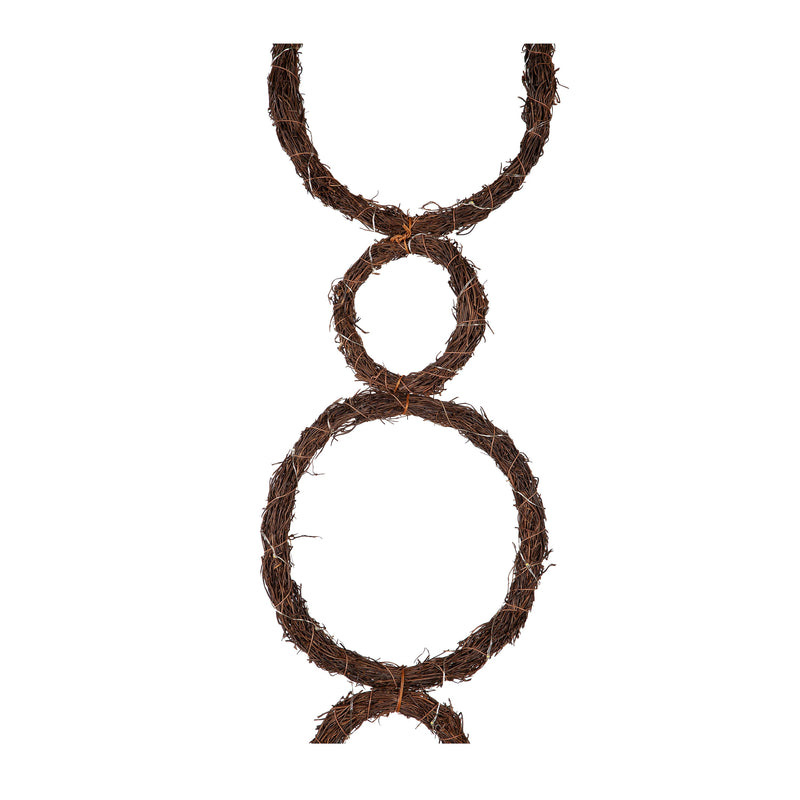 Large and Small Circle Grapevine Lighted Garland