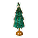 13" Metal Beaded Christmas Tree Table Decor,phl380