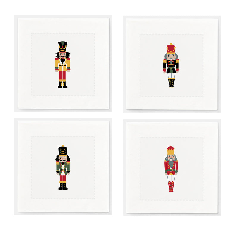 6" Cotton Nutcracker Icon Cocktail Napkin Set,phl463