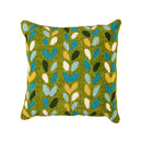 Indoor/Outdoor  Hooked Polypropylene Sprouts Throw Pillow 18"x18"