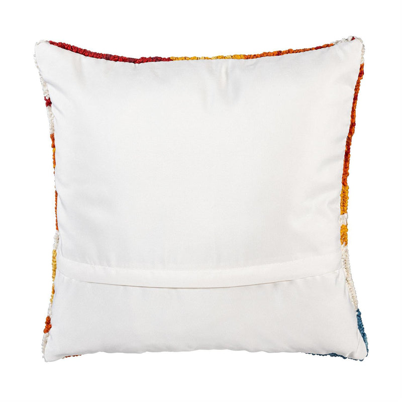 Indoor/Outdoor Fall Leaves Hooked Polypropylene Throw Pillow 18"x18"