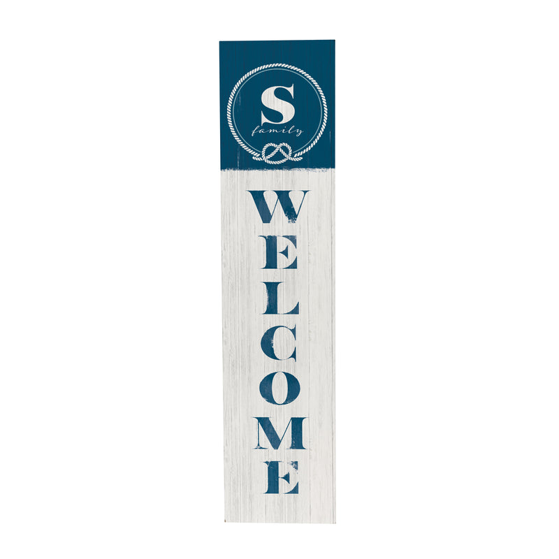 Coastal Porch Leaner Nautical Monogram 46" S S