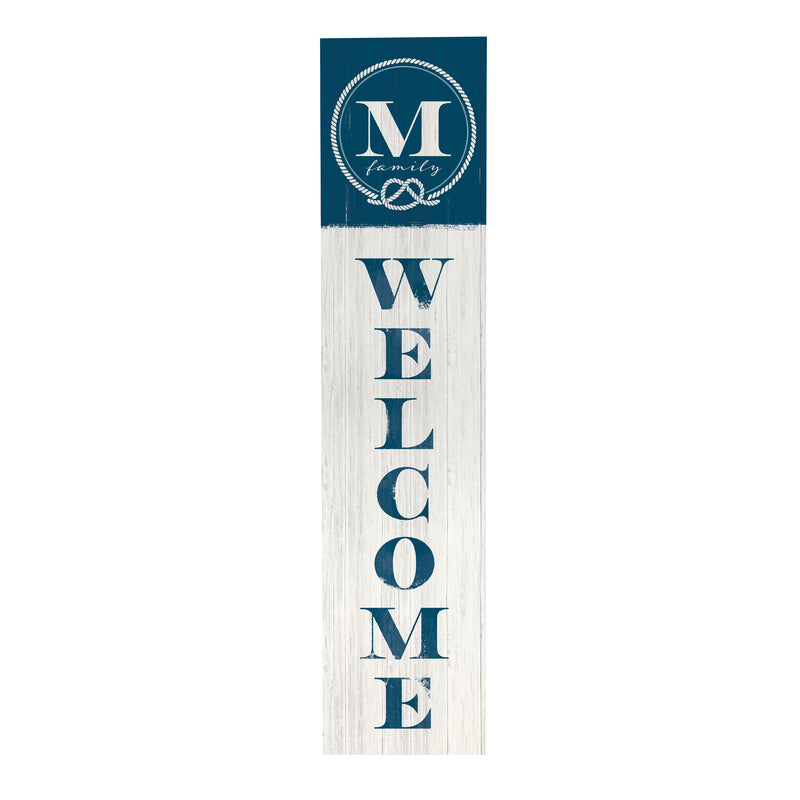 Coastal Porch Leaner Nautical Monogram 46" A A