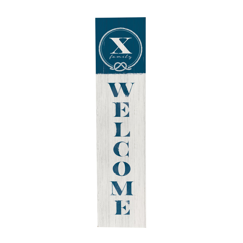 Coastal Porch Leaner Nautical Monogram 46" X X