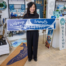 Coastal Porch Leaner Welcome Marlin 46" H