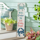 Coastal Porch Leaner Welcome Crabby 46" H