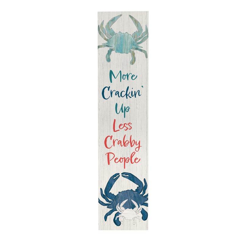 Coastal Porch Leaner Welcome Crabby 46" H