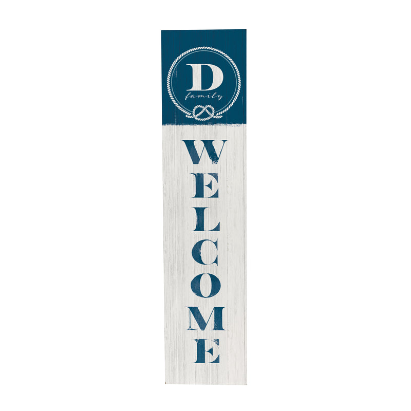 Coastal Porch Leaner Nautical Monogram 46" D D