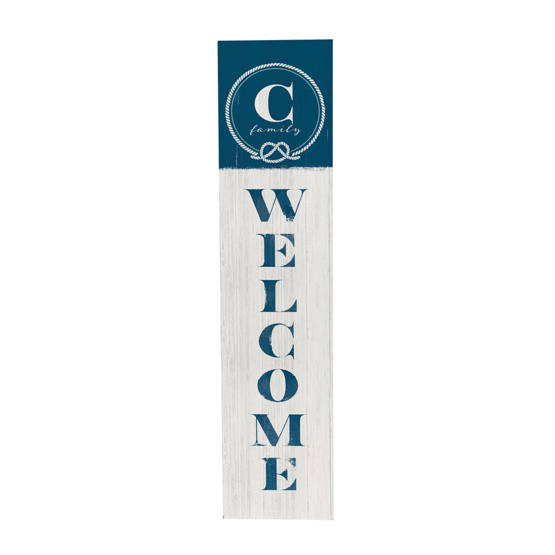 Coastal Porch Leaner Nautical Monogram 46" C C