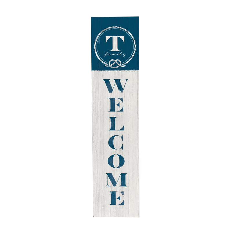 Coastal Porch Leaner Nautical Monogram 46" T T