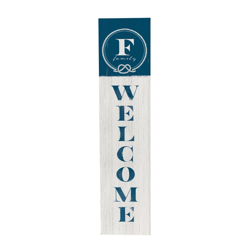 Coastal Porch Leaner Nautical Monogram 46" F F