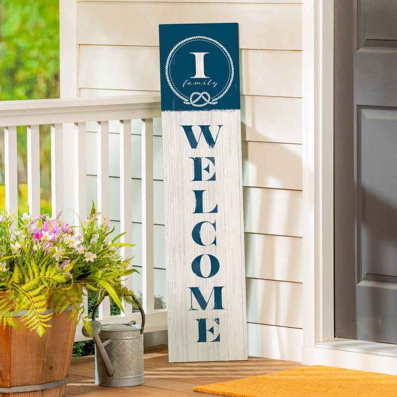 Coastal Porch Leaner Nautical Monogram 46" I I