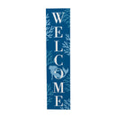 Blue Coastal Coral Sea Porch Leaner, Mermaid "Welcome", 46"H