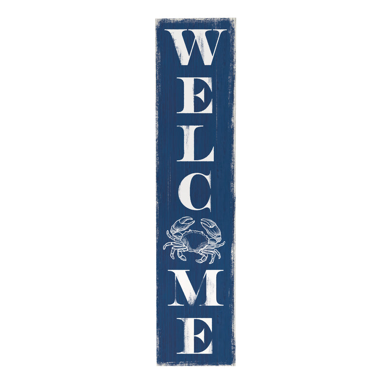 Coastal Porch Leaner Welcome Crab 46" H