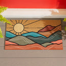 Southwest Sunrise PVC Trapper Mat, Landscape, 28"x16"