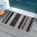 Black & Grey Striped PVC Loop Mat