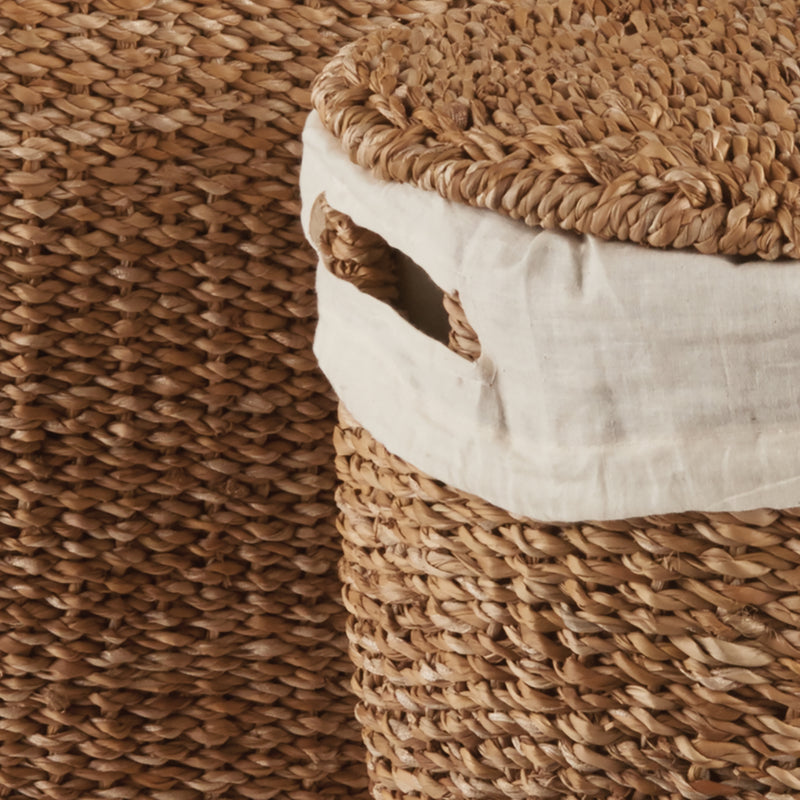 NAPA Home & Garden, SEAGRASS OVAL HAMPER WITH LINING, SET OF 2,SG2032