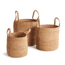 NAPA Home & Garden, SEAGRASS ROUND BASKETS WITH LONG HANDLES, SET OF 3,SG407