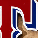 Texas Rangers Layered Metal Wall Art
