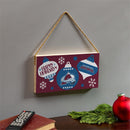 Colorado Avalanche Holiday Wood Wall Sign, 6x11