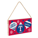 Texas Rangers Holiday Wood Wall Sign, 6x11