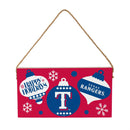 Texas Rangers Holiday Wood Wall Sign, 6x11