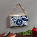 New York Yankees Holiday Wood Wall Sign, 6x11