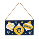 Milwaukee Brewers Holiday Wood Wall Sign, 6x11
