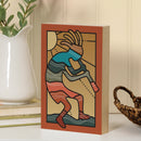 Southwest Sunrise Wood Sign Plock, Kokopelli, 12"x8"