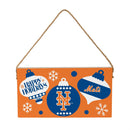 New York Mets Holiday Wood Wall Sign, 6x11