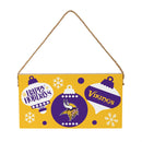 Minnesota Vikings Holiday Wood Wall Sign, 6x11