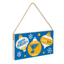 St Louis Blues Holiday Wood Wall Sign, 6x11