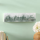 High Country Painting Wood Mantle Sign, "On Mountain Time", 18"x5"