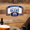 Edmonton Oilers USA Embossed Steel Wall Sign, 11" x 17"