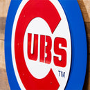 Chicago Cubs Layered Metal Wall Art