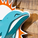 Miami Dolphins Layered Metal Wall Art