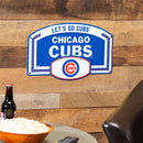 Chicago Cubs USA Embossed Steel Wall Sign, 11" x 17"