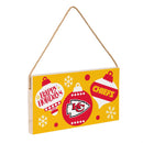 Kansas City Chiefs Holiday Wood Wall Sign, 6x11