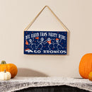 Denver Broncos Halloween Wood Wall Sign, 6x11