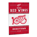Detroit Red Wings,100 Anniversary Wood Wall Sign, 16x24