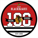Chicago Blackhawks, 100 Anniversary Edge Lite 23" Round, LED Wall Sign