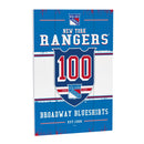 New York Rangers,100 Anniversary Wood Wall Sign, 16x24