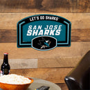 San Jose Sharks USA Embossed Steel Wall Sign, 11" x 17"