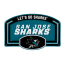 San Jose Sharks USA Embossed Steel Wall Sign, 11" x 17"
