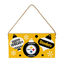 Pittsburgh Steelers Holiday Wood Wall Sign, 6x11